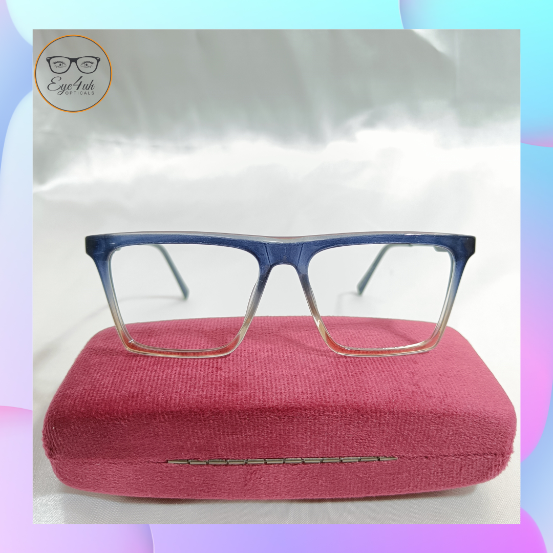 Eye4uh Glossy dual tone Blue & gray Eyewear