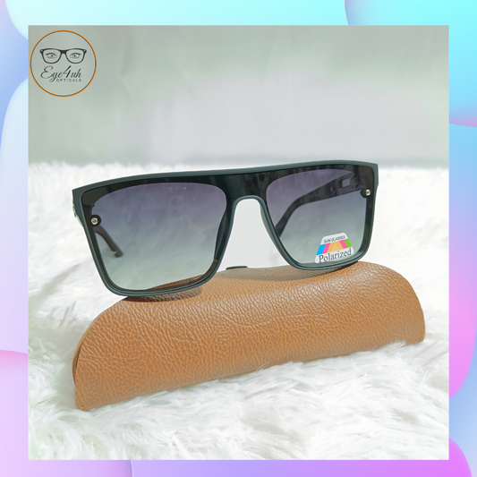 Eye4uh Black Single Bar Polarized Sunglass