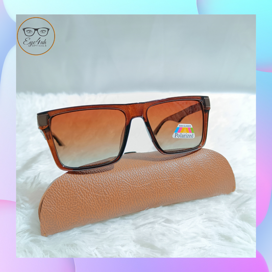 Eye4uh Brown Polarized Wayfarer