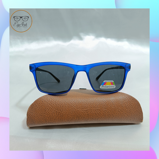Eye4uh Blue Matte Polarized Sunglass