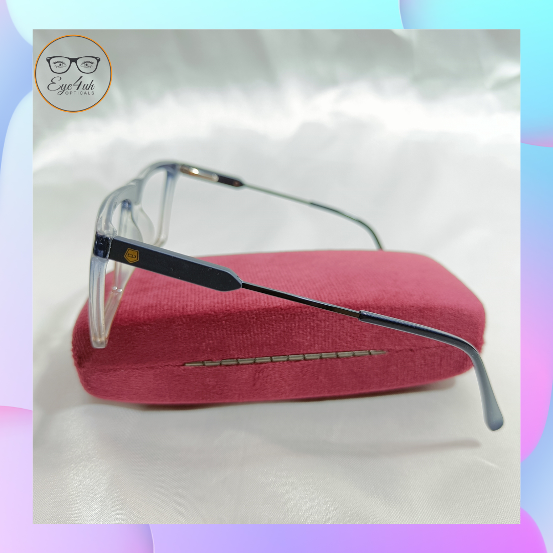 Eye4uh Glossy dual tone Blue & gray Eyewear