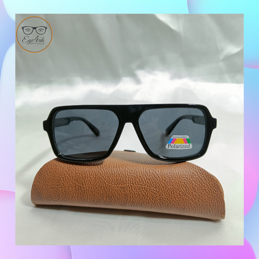 Eye4uh Glossy Black Polarized Sunglass