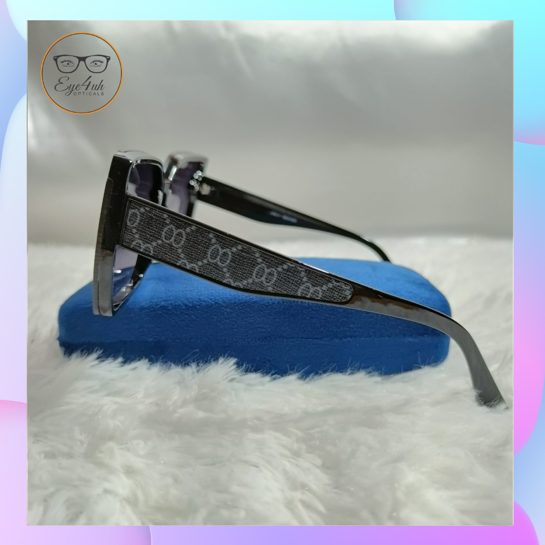 Eye4uh Black & Grey Square Sunglass